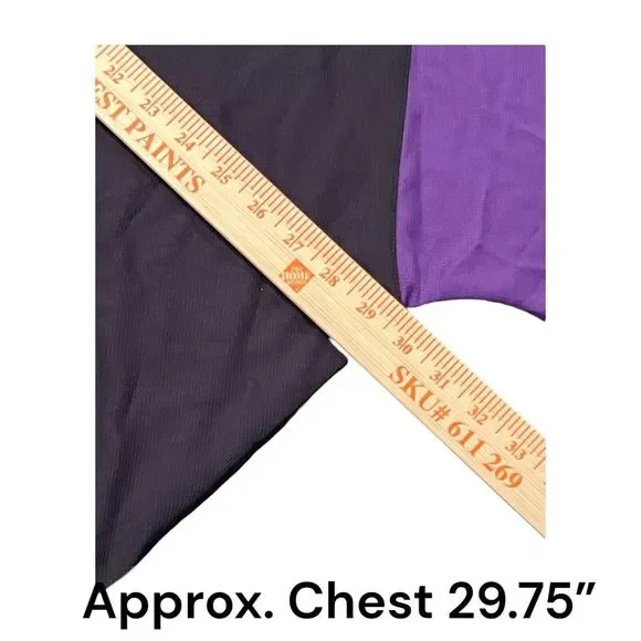 FedEx Mens Polo Stan Herman Size Large Navy Purple Green Long Sleeve Logo - Picture 8 of 11